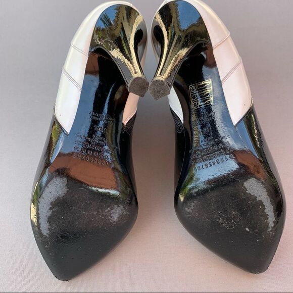 Maison Margiela Patent Leather Spectator Ankle Bootie Black and White,‎ Size 7.5 - Picture 7 of 12